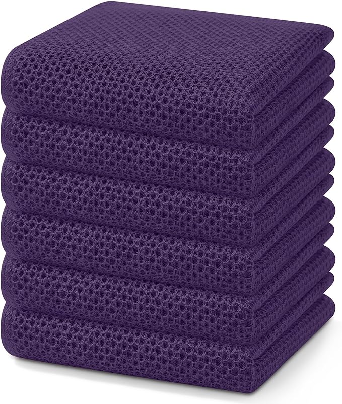 Homaxy 100% Cotton Waffle Weave Kitchen Dish Towels, Ultra Soft Absorbent Quick by Homaxy