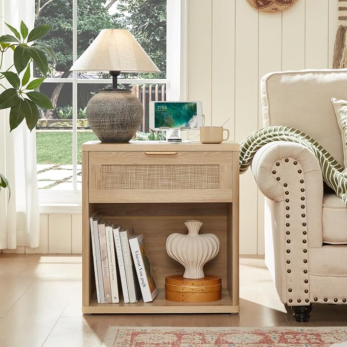 LEYAOYAO Rattan Nightstands Set of 2 - Image 6
