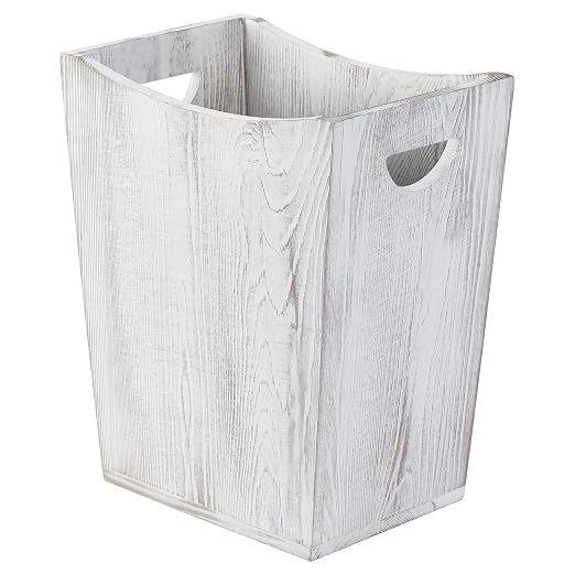 SEHERTIWY Wood Trash Can, Farmhouse Wastebasket Bin by SEHERTIWY