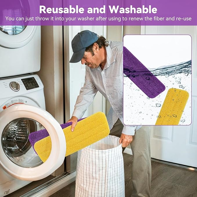 16.5 inch Microfiber Mop Pads for Rubbermaid Reveal Spray Mop and Any 16.5" - Image 6