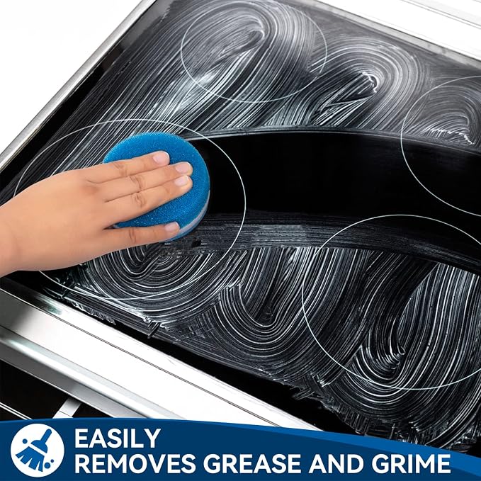 Cooktop Cleaner Paste, Easily Remove Burned-On Food, Grease and Watermarks - Image 3