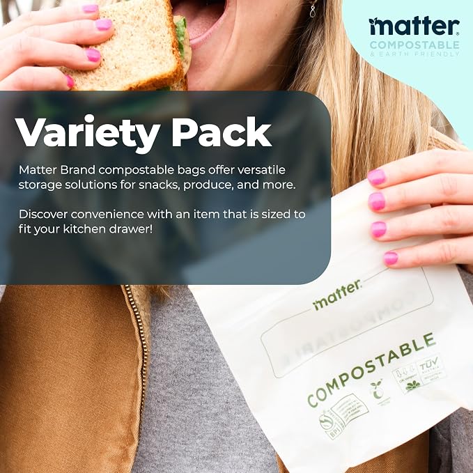 Matter Compostable Assorted Kitchen Bags, Biodegradable, Eco-Friendly - Image 2