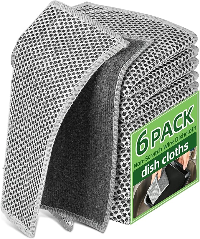 Stainless Steel Scrubber and Cleaning Rags by Senlleo