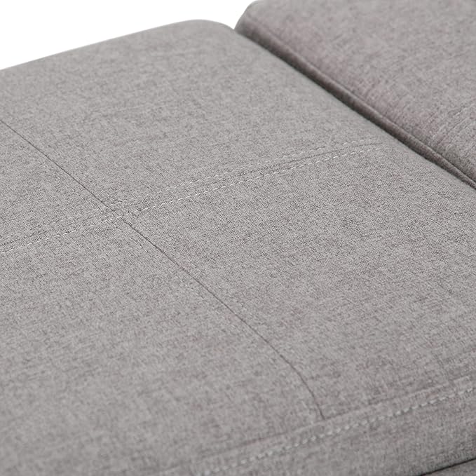 SIMPLIHOME Avalon 42 inch Wide Contemporary Rectangle Storage Ottoman in Cloud - Image 9