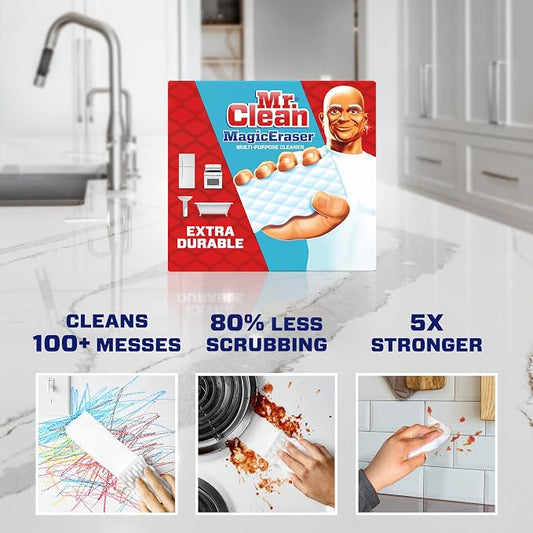 Mr. Clean Magic Eraser, Extra Durable, and Car Window and Windshield Cleaner - Image 2