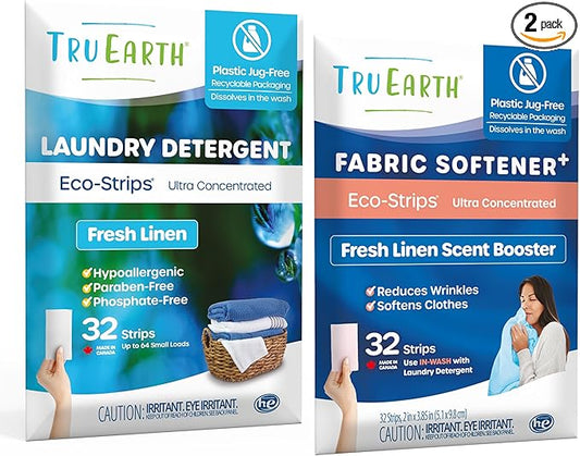 Tru Earth Bundle: Laundry Detergent Sheets & Fabric Softener Sheets by TruEarth