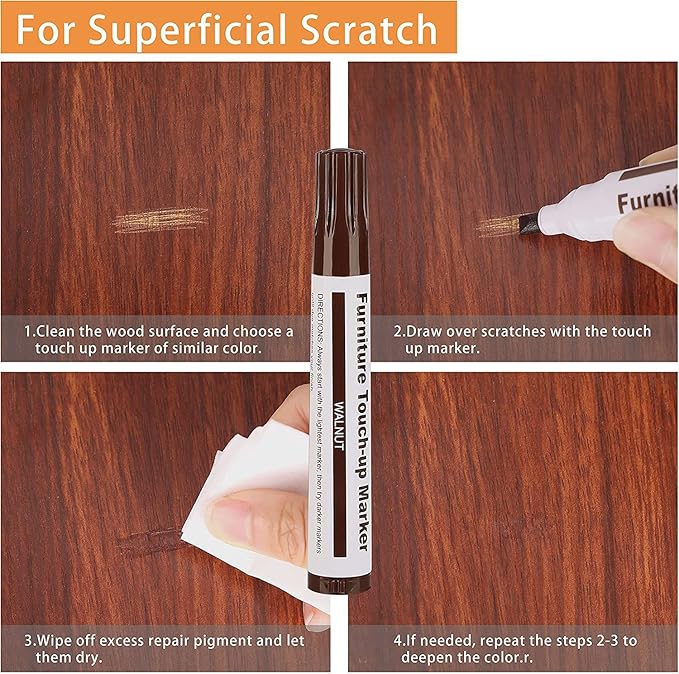 Lifreer Revolutionary Furniture Touch Up Markers, 12 Colors Wood Scratch Repair - Image 6