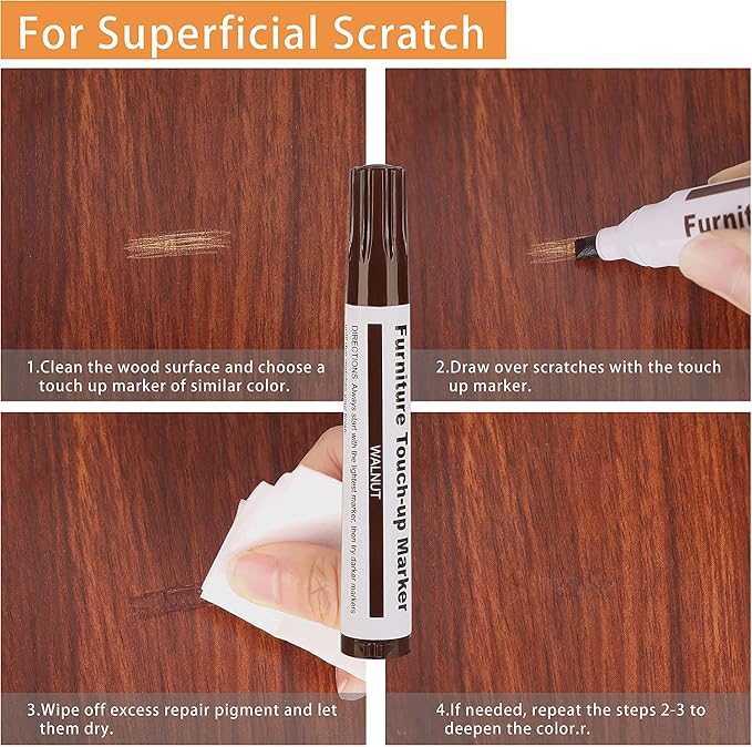 Furniture Markers Touch Up, Lifreer 21 Pcs Wood Filler Floor Scratch Repair Kits - Image 7