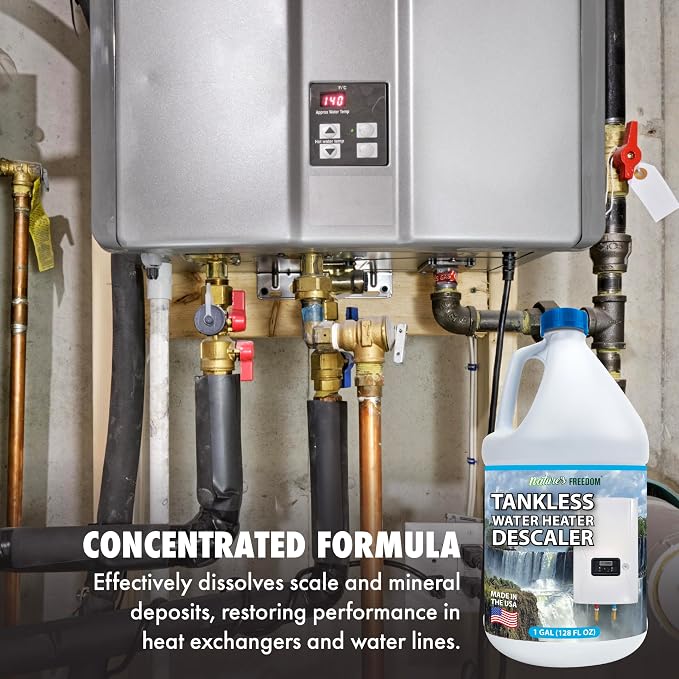 Nature's Freedom Tankless Water Heater Flush Descaler, Gallon – Professional - Image 3