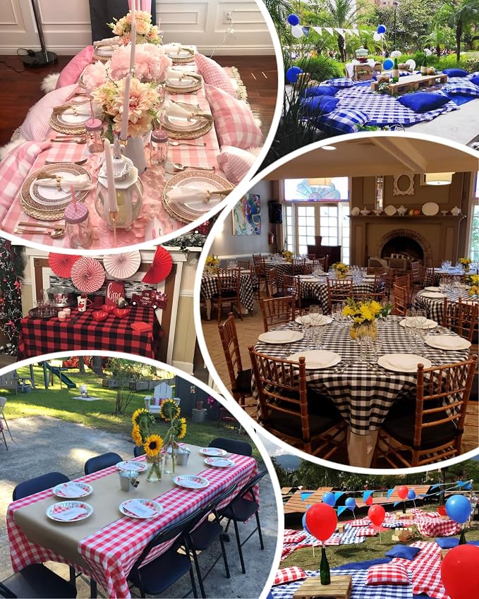 Classic Gingham Buffalo Tablecloth Fabric - Image 5