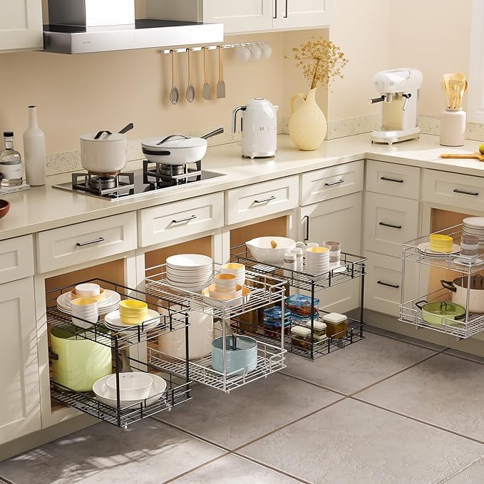 ROOMTEC Pull Out Cabinet Organizer, Kitchen Cabinet Organizer and Storage - Image 2