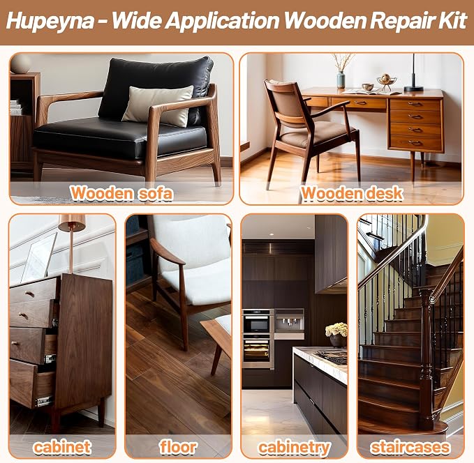 Wood Repair Kit, Wood Furniture Repair Kit, Wood Filler, Wood Putty and - Image 6