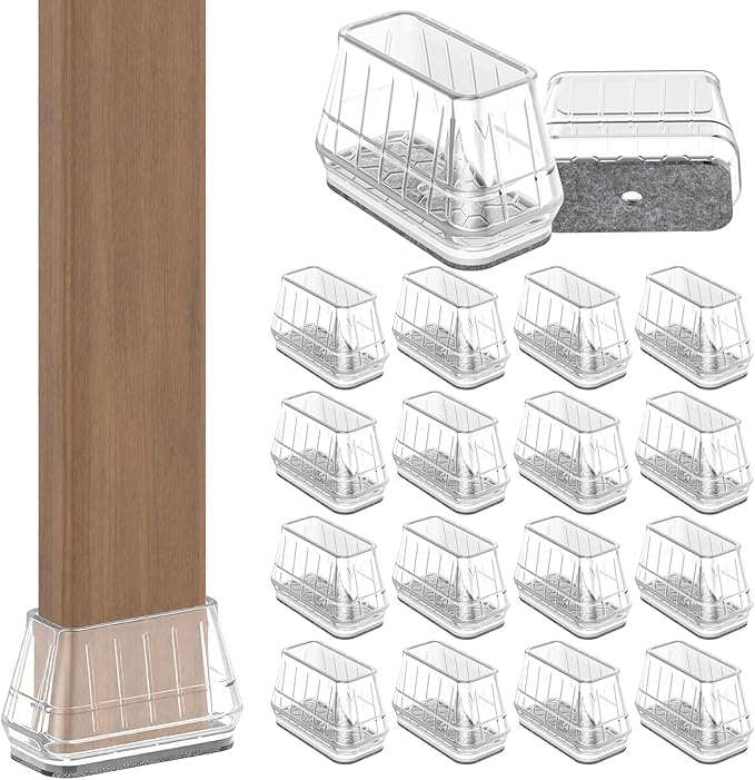 24PCS Rectangular Chair Leg Floor Protectors by Violibar