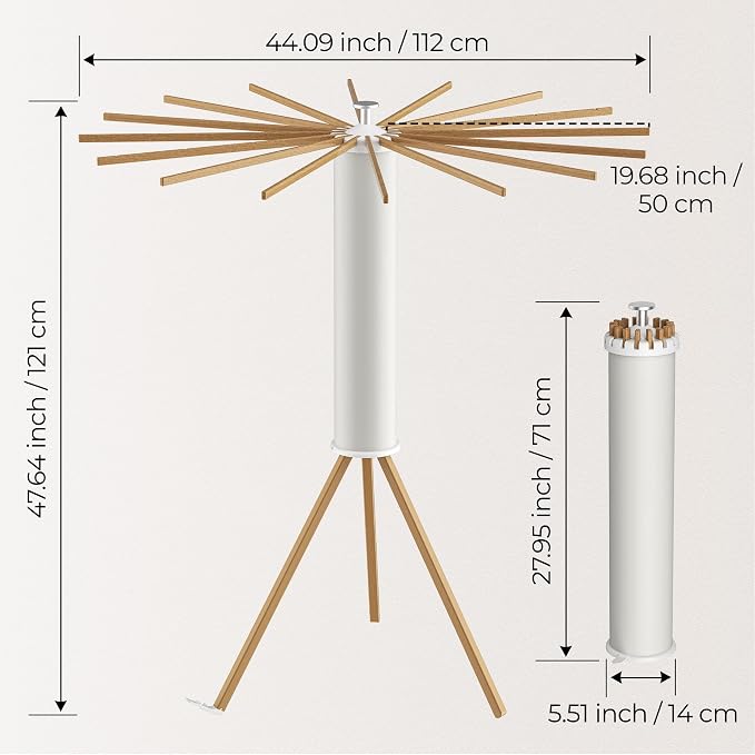 Tripod Clothes Drying Rack, Garment Rack Portable and Foldable Space Saving - Image 2
