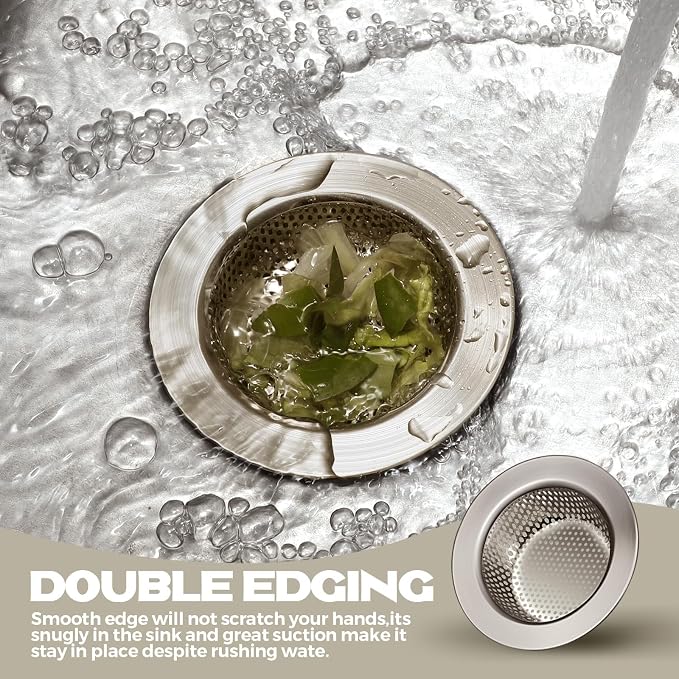 Retisee 2 Pcs Sink Strainer Stainless Steel Kitchen Sink Drain Strainer Basket - Image 5