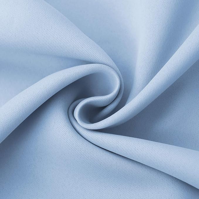 BGment Baby Blue Room Darkening Curtains - Image 6