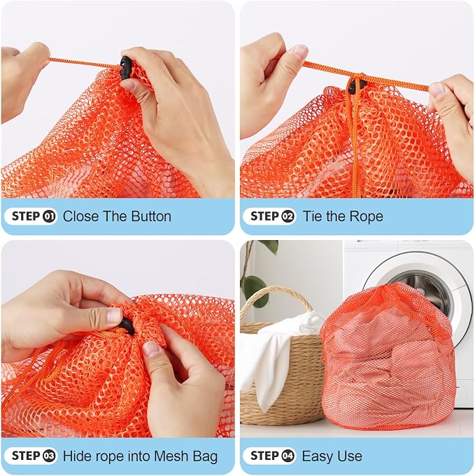 4Pcs Mesh Laundry Bags Washing Machine Mesh Wash Bags - Image 7