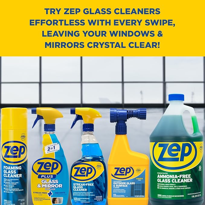 Zep Foaming Glass and Plexiglass Cleaner - 19 oz ZUFGC19 - Foaming Formula - Image 8