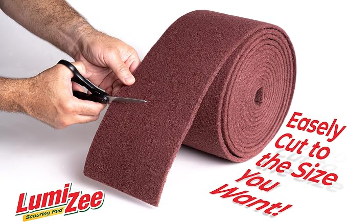 Heavy Duty Scrubbing Pad Roll 19ft Ultra Size Sponge Scouring Pad Brown19ft x - Image 3