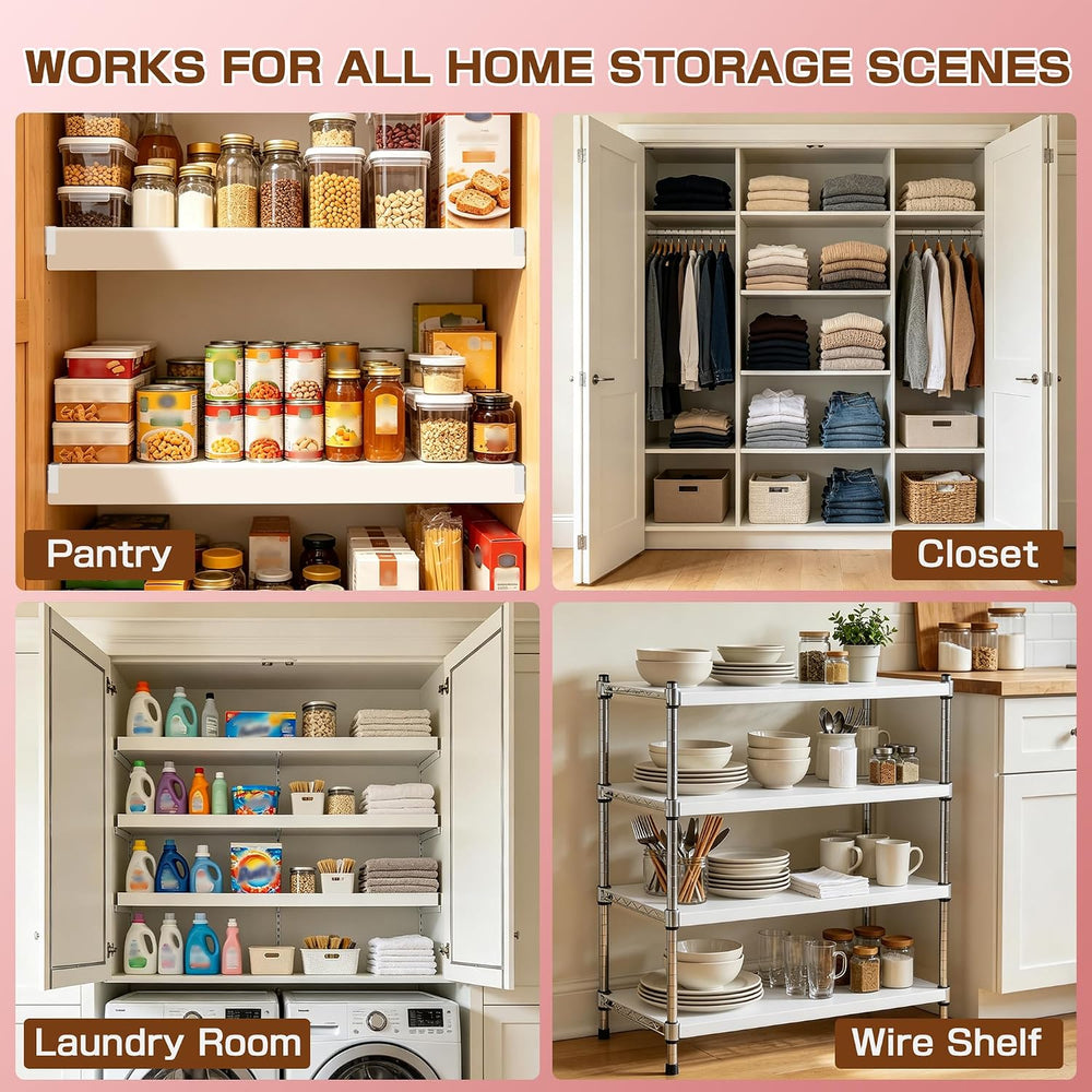 Wire Shelf Covers 24" W X 12"D,Rack Covers for Pantry Snap-On,2 Pack