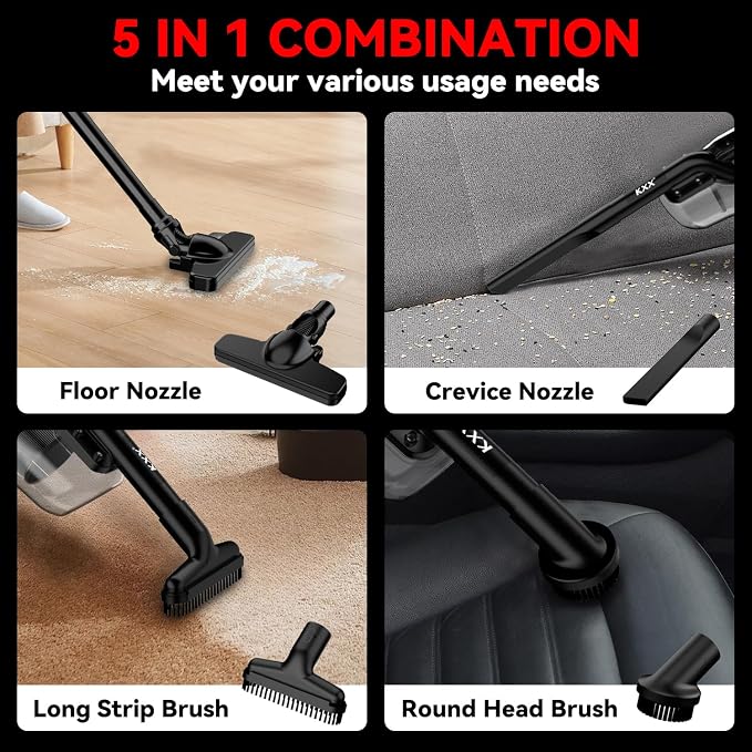 KXX Cordless Vacuum for Milwaukee M18 Battery, 5 in 1 Handheld Electric Vacuum - Image 5