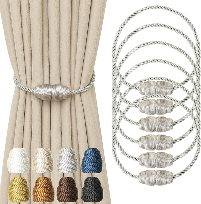 Magnetic Curtain Tiebacks Rope Curtain Tie Backs by CurtainTiebacks