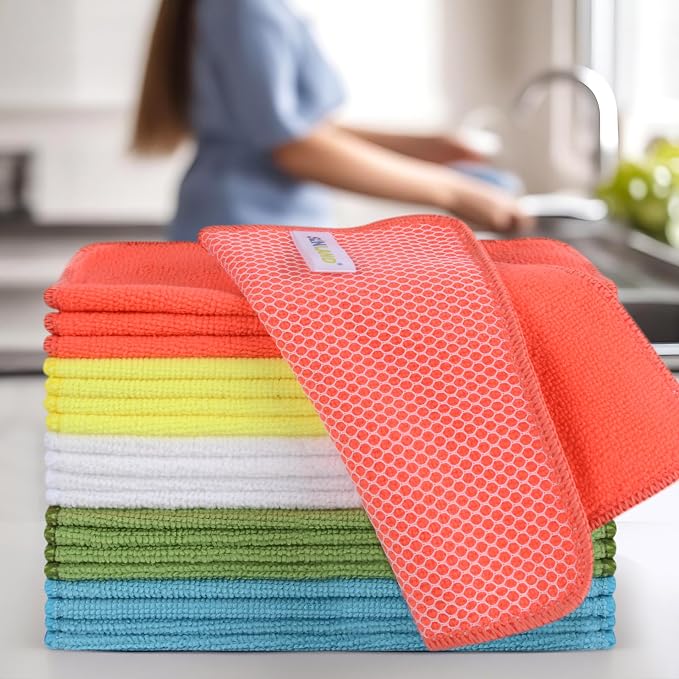 SINLAND Microfiber Dish Cloth for Washing Dishes Dish Rags Best Kitchen - Image 7