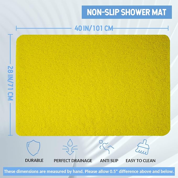 Non-Slip Bathtub Mat, Anti Slip Shower Mat, Fast Drying Bathtub Mats, Foot - Image 2