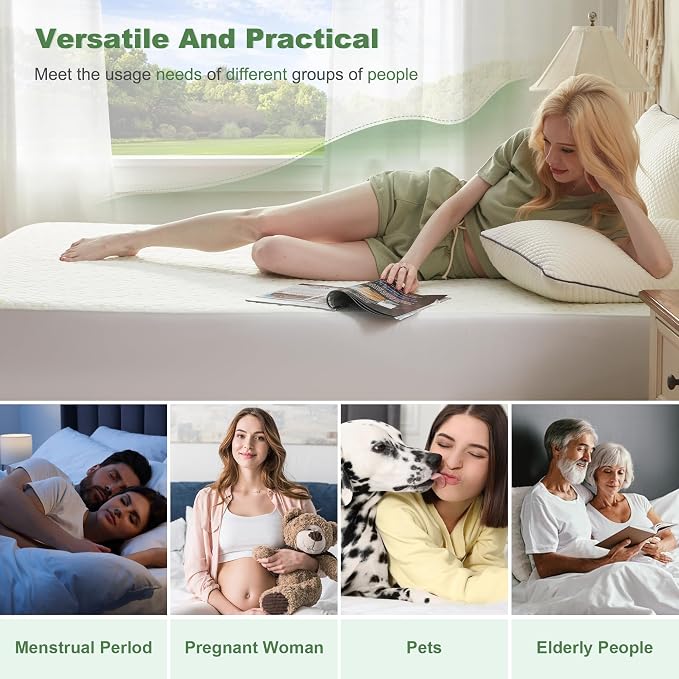 Waterproof Mattress Protector, Full Size Mattress Pad Fitted 6-15" Deep Pocket - Image 6
