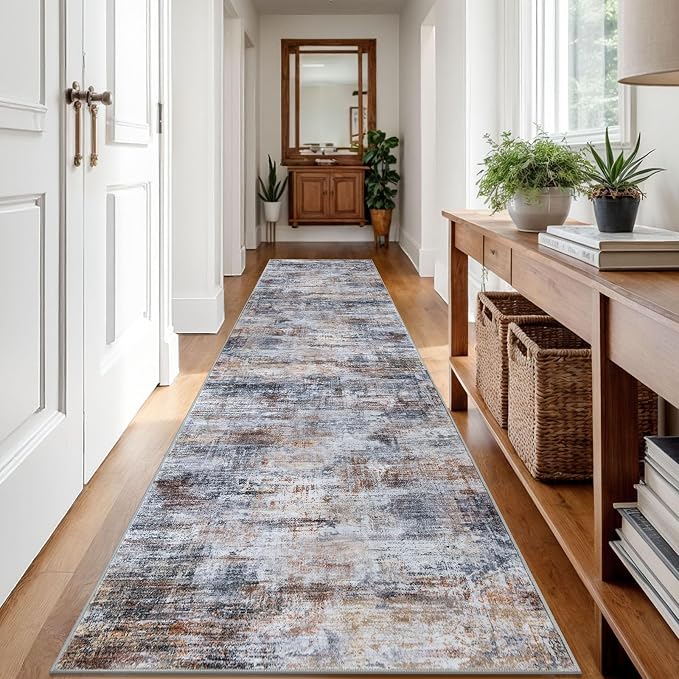 IOHOUZE Abstract Runner Rug 3x12 Ft Washable Runners - Image 8