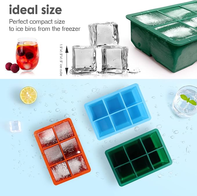 Silicone Ice Cube Trays 3 Pack - Image 4