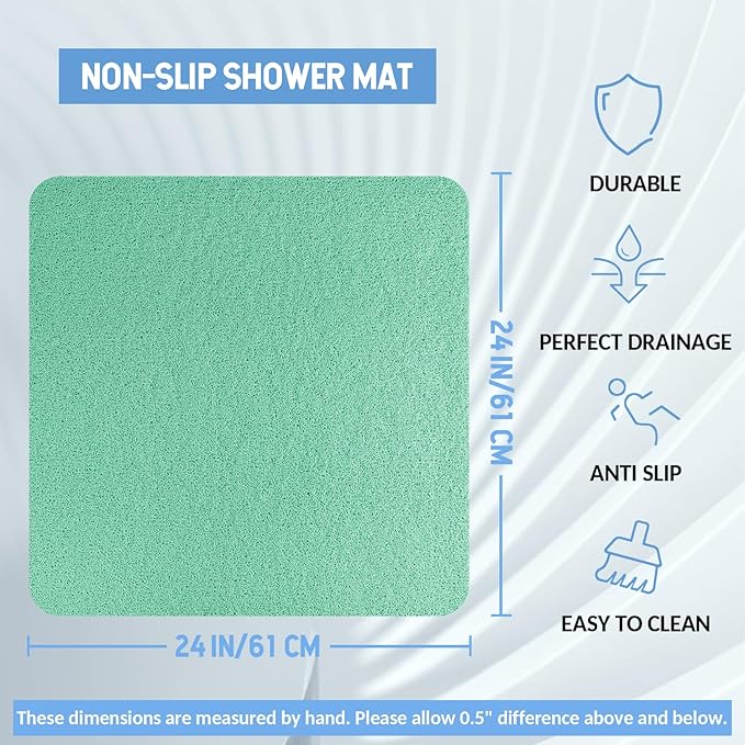 Non-Slip Bathtub Mat, Anti Slip Shower Mat, Fast Drying Bathtub Mats, Foot - Image 2