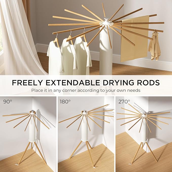 Tripod Clothes Drying Rack, Garment Rack Portable and Foldable Space Saving - Image 7
