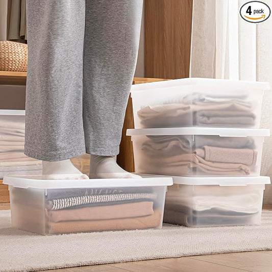 15 Quart Stackable Plastic Storage Bins by sgoostood