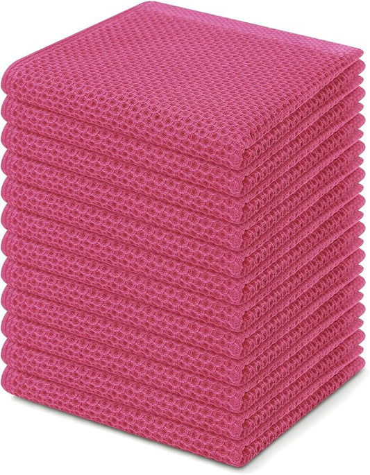 Homaxy 100% Cotton Waffle Weave Kitchen Dish Cloths, Ultra Soft Absorbent Quick by Homaxy