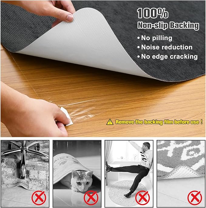 Placoot Office Chair Mat for Hardwood Floor & Tile Floor 55"x35" Desk Chair Mat - Image 2