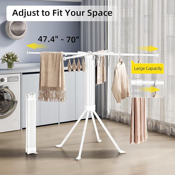 BIREN Clothes Drying Rack Foldable Extending Laundry Rack - Image 2