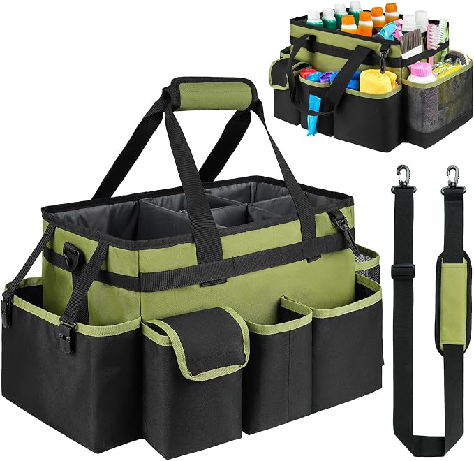 Cleaning Caddy, Large Cleaning Bags by ZIOZERTT