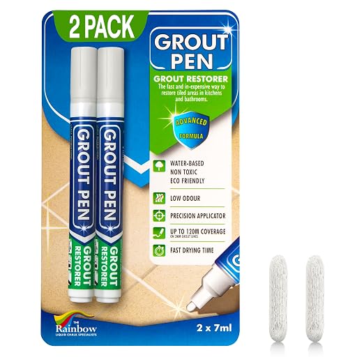 Grout Pen Tile Paint Marker: Waterproof Grout Paint, Tile Grout Colorant and by RainbowChalkMarkers