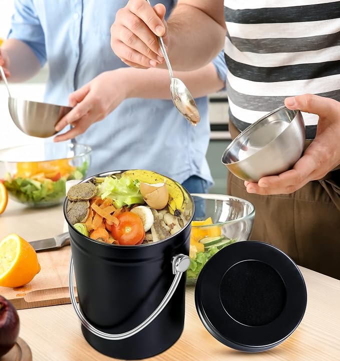Utopia Kitchen Compost Bin for Kitchen Countertop, 1.3 Gallon Compost Bucket - Image 6