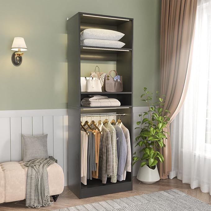 Unikito Freestanding Closet System, 25” Closet Organizer Wardrobe - Image 6