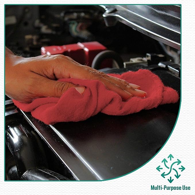 ZUPERIA Cotton Shop Towel – Multipurpose Cleaning Cloths Reusable Shop Rags - Image 4