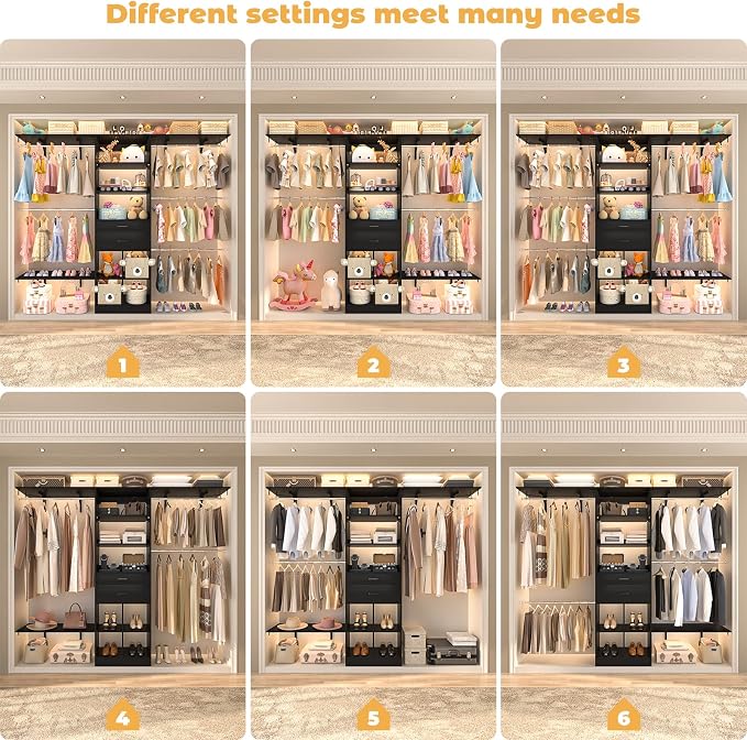 Closet System - 4.75-8FT Closet Organizer System - Image 6