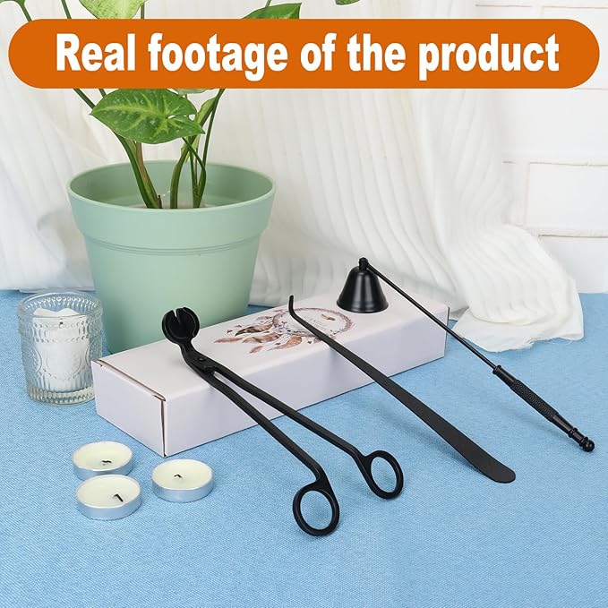 3 in 1 Candle Accessory Set, Premium Candle Wick Trimmer, Candle Snuffer - Image 6