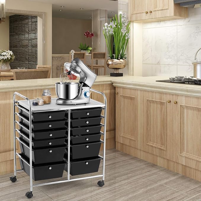 GOFLAME 12-Drawer Rolling Storage Cart, Mobile Utility Cart - Image 8