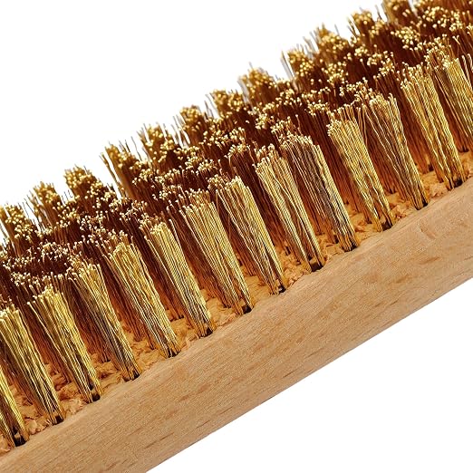 MAXMAN Brass Brush 3Pcs, Soft Brass 8 Rows 20 Bristles Wire Brush - Image 3