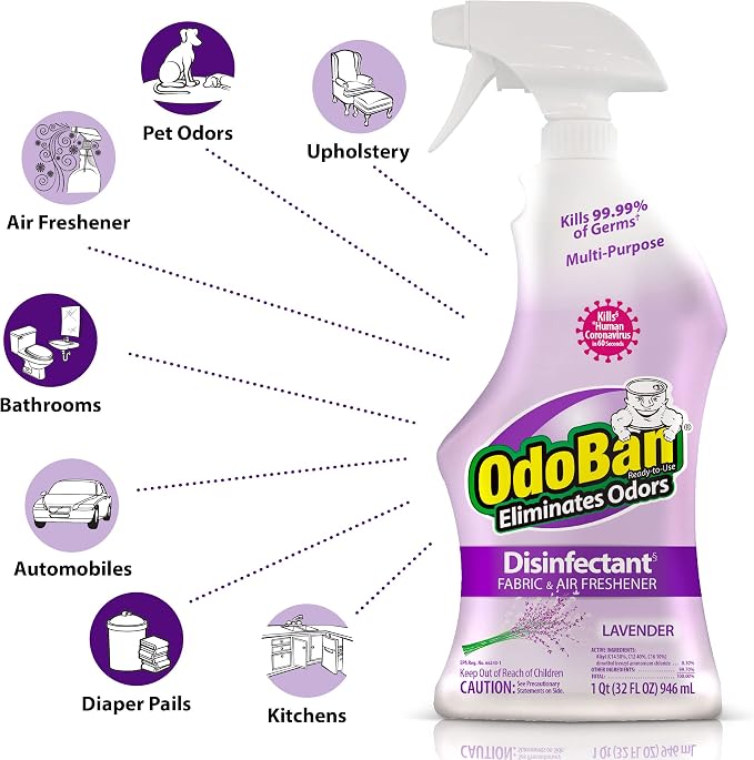OdoBan Ready-to-Use Disinfectant and Odor Eliminator, Made in the USA, Original - Image 5