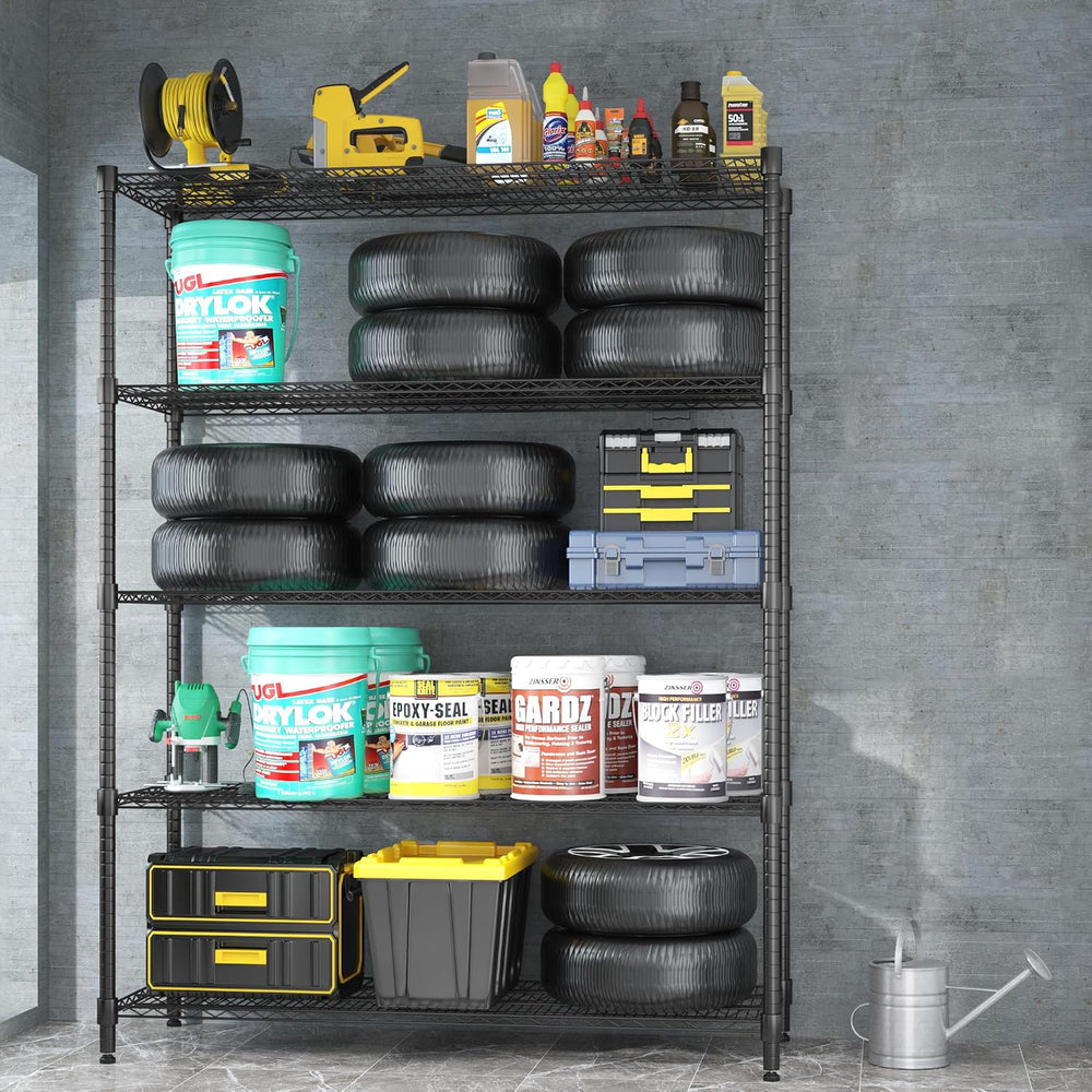Homdox 5 Tier Storage Racks and Shelving, 24"x60"x82" Heavy Du...
