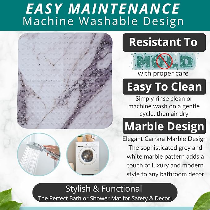 ENKOSI Extra Large Square Non Slip Shower Mat - Image 4