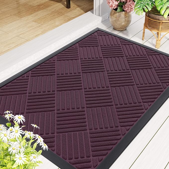 Smiry Front Door Mat Outside Entrance, Heavy Duty Outdoor Indoor Mat, Natural - Image 8